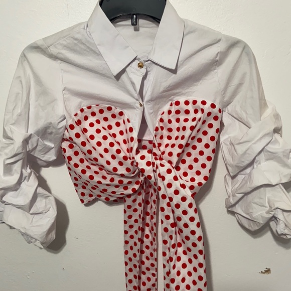 Chicways, Tie front blouse. - Picture 3 of 7